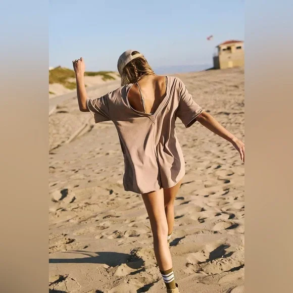 NWT Free People Hot Shot Tee Romper Size Small - Picture 4 of 5